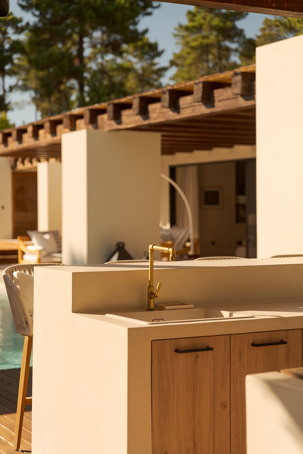 Microcimento — Cozinha exterior em microcimento